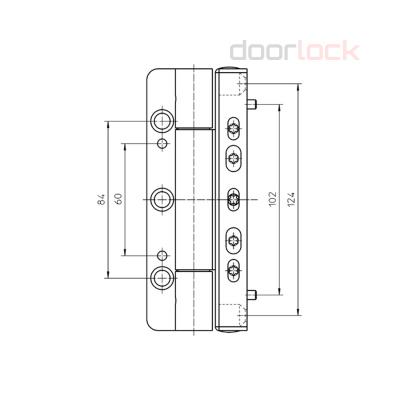 Петля SIMONSWERK SIKU RB 5015 3D С4 (матовая нержавеющая сталь)
