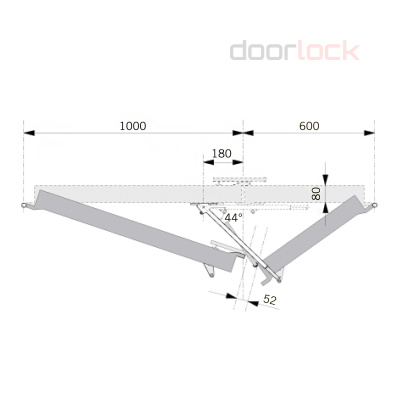 Толкатель ECO SCHULTE MK для 2-х створчатой эвакуационной двери