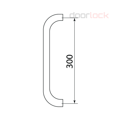 Ручка-скоба торцевая DL PHA02/30/300