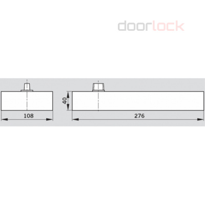 Доводчик DORMA BTS65, корпус, со стд. шпинделем EN 3, ФОП 90˚