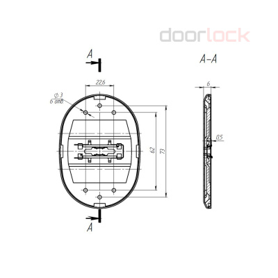 Ключевина для сувальдного замка DL S01/LAC PSS (с автоматической шторкой)