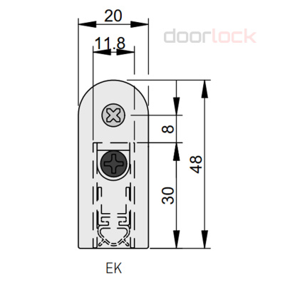 Порог автоматический Athmer M-12/30 EK/RS Silicone L=445мм (ригель на стороне петель) 